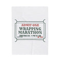 Funny Christmas Throw Blanket Wrapping Marathon Ticket For Mom And Dad