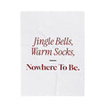 Cozy Christmas Throw Blanket Jingle Bells Warm Socks Nowhere To Be