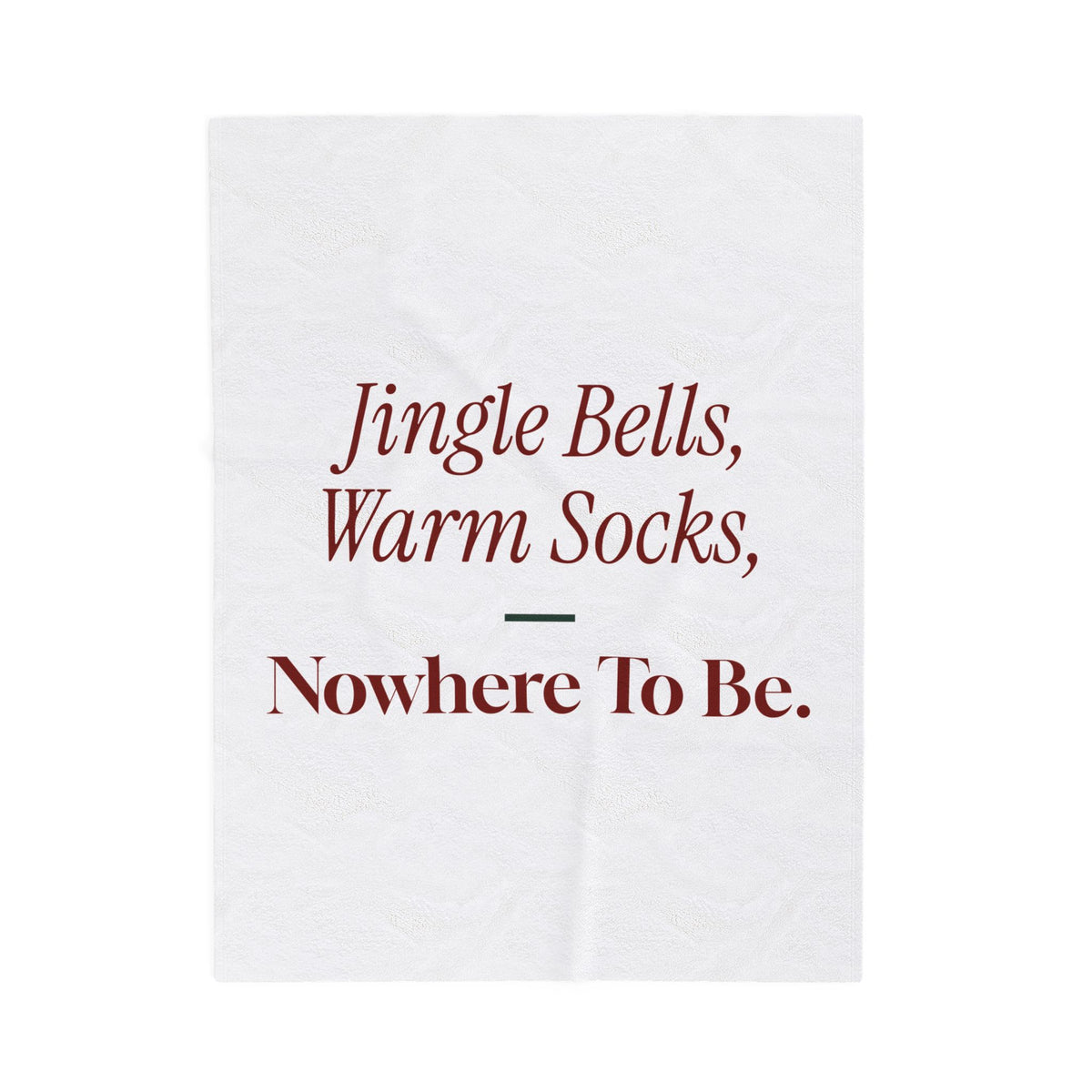 Cozy Christmas Throw Blanket Jingle Bells Warm Socks Nowhere To Be