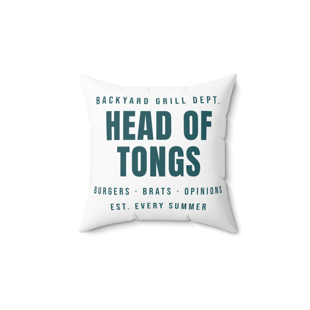 Funny Grill Dad Throw Pillow Head Of Tongs Backyard BBQ