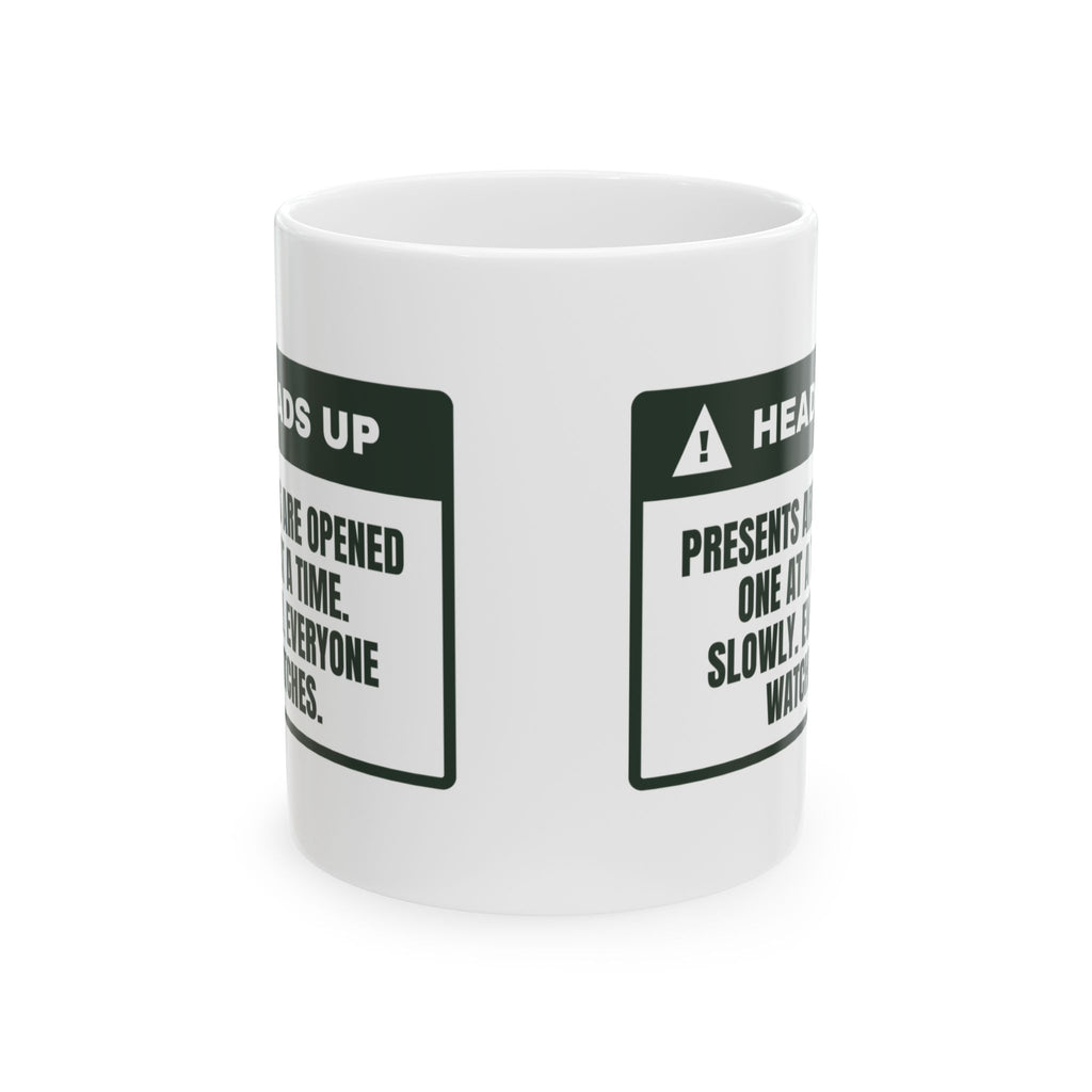 Funny Christmas Family Coffee Mug Presents Opened One At A Time