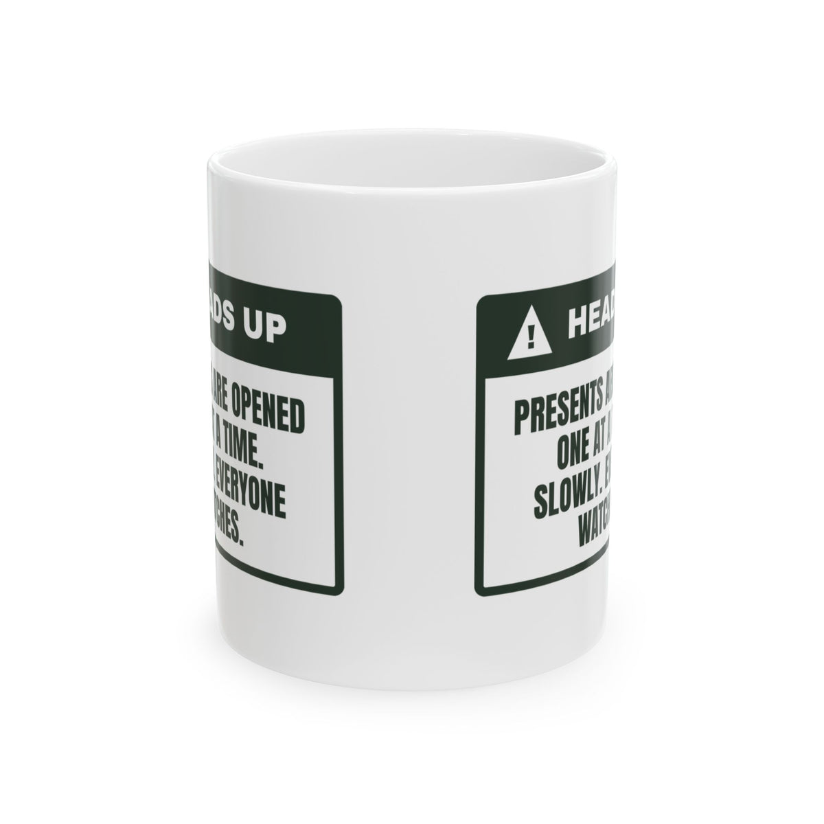 Funny Christmas Family Coffee Mug Presents Opened One At A Time