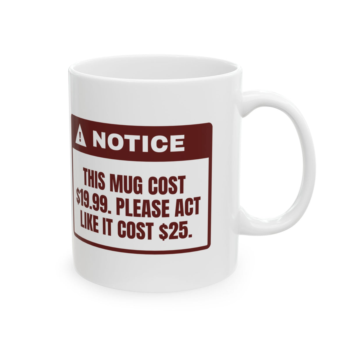 Funny White Elephant Coffee Mug Act Like It Cost 25 Dollars
