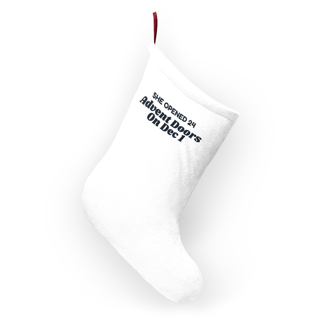 Funny Cat Christmas Stocking She Opened 24 Advent Doors On Dec 1