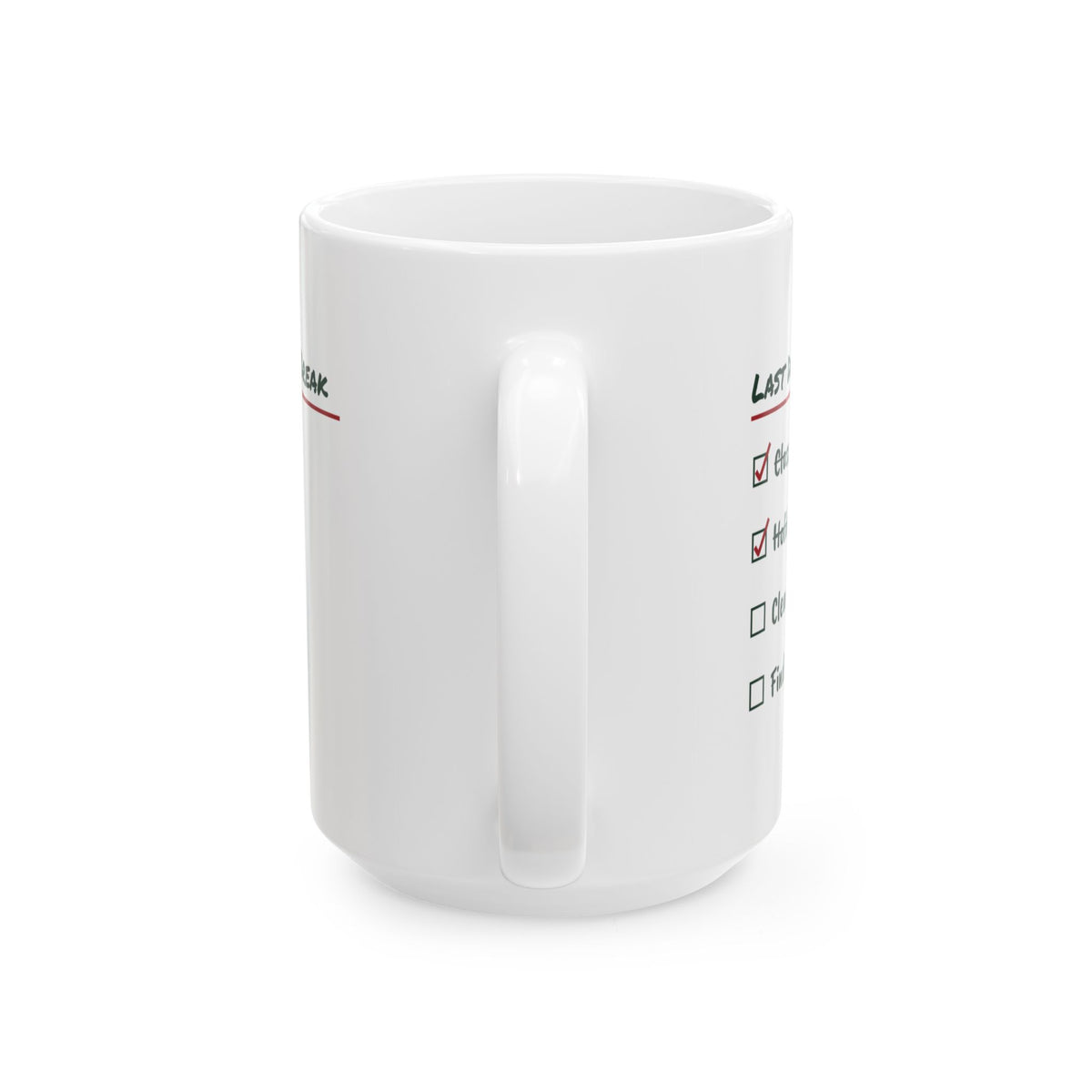 Funny Teacher Christmas Coffee Mug Clean The Glitter Checklist