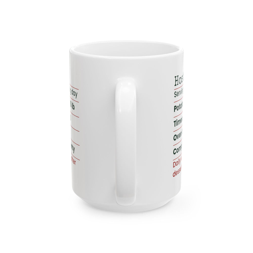 Funny Christmas Hosting Coffee Mug Host Facts Label For The Host