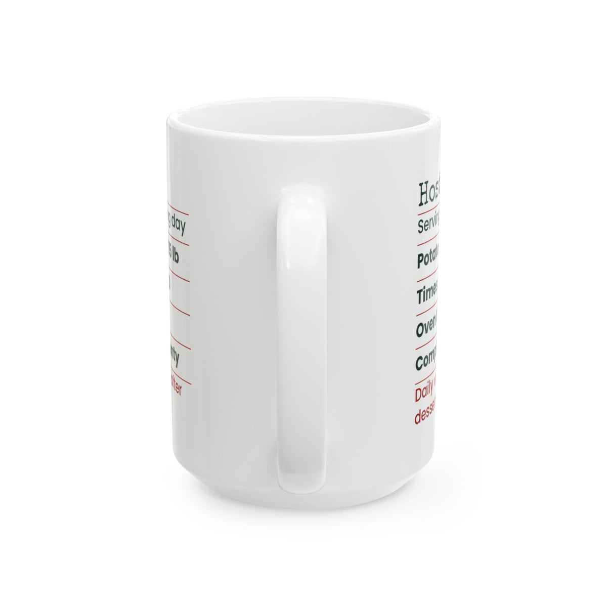 Funny Christmas Hosting Coffee Mug Host Facts Label For The Host