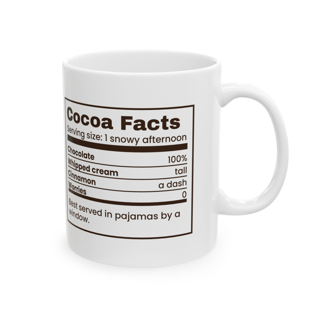 Hot Cocoa Coffee Mug Cocoa Facts Nutrition Label Worries Zero