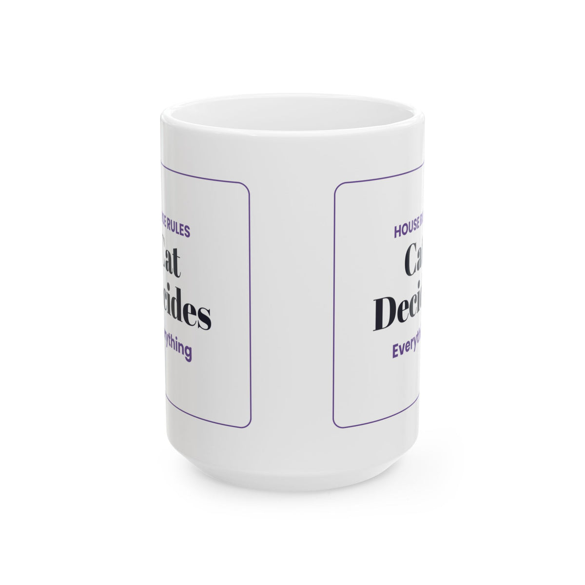 Funny Cat Dad Coffee Mug House Rules Sign For Cat Dads