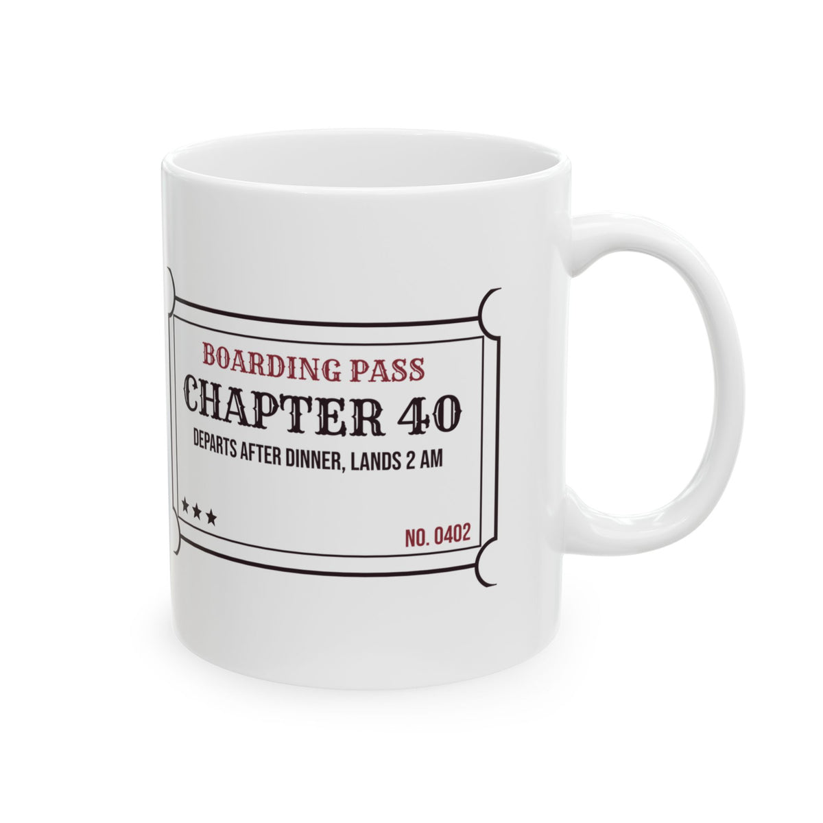 Reading Coffee Mug Departs After Dinner Late Night Book Lover Ticket