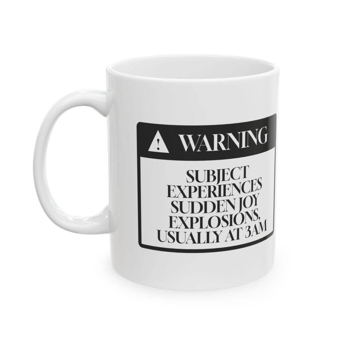 Funny Dog Zoomies Coffee Mug Warning Label For Dog Owners