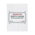 Funny Christmas Hostess Throw Blanket Reserved Host Seat Ticket