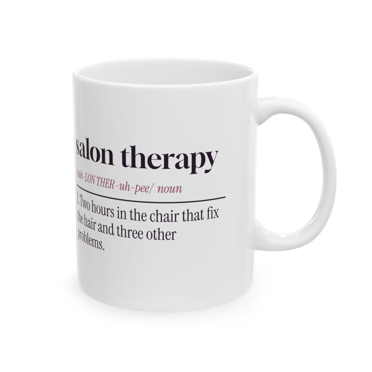 Funny Hairstylist Coffee Mug Salon Therapy Dictionary Definition
