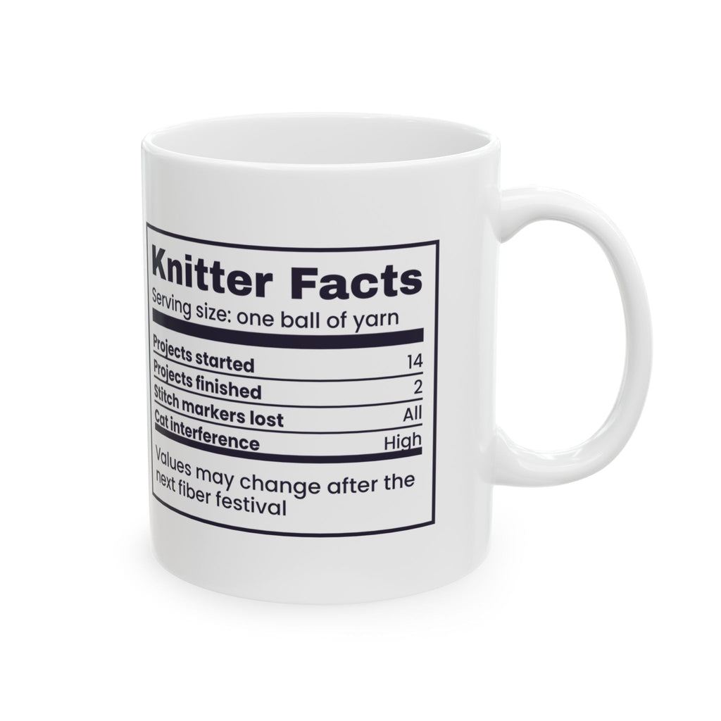 Funny Knitting Mug Fourteen Started Two Finished Knitter Facts