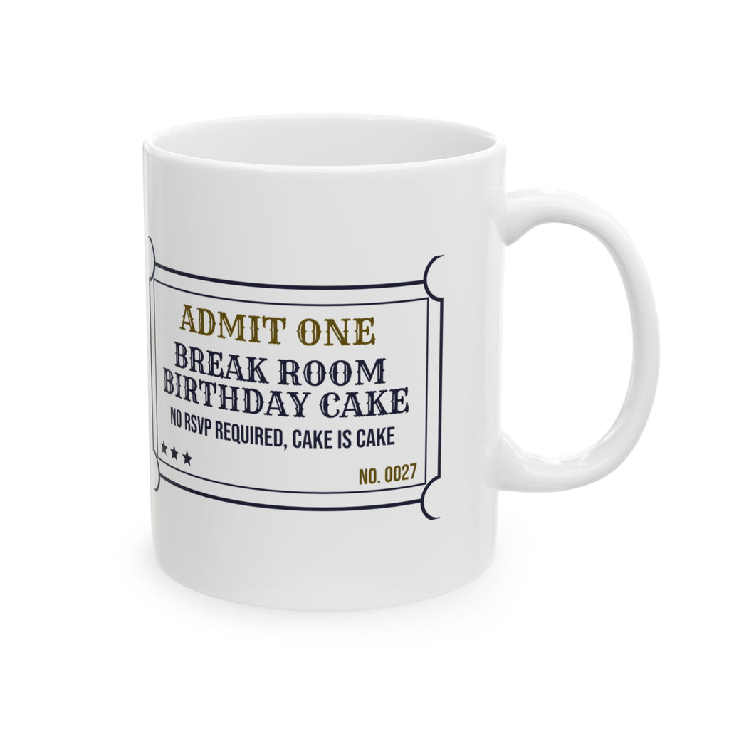 Break Room Birthday Cake Coffee Mug For Coworkers