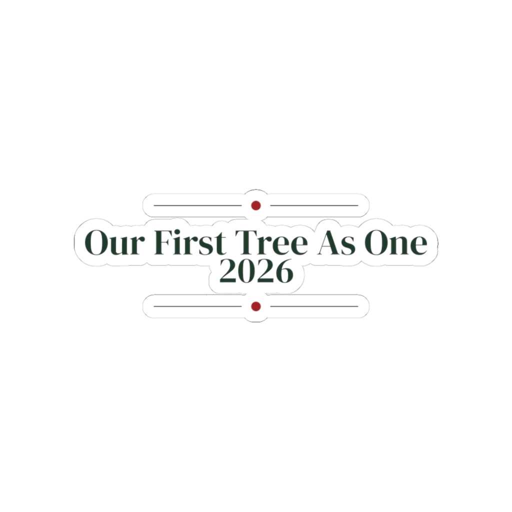 Newlywed Christmas Sticker Our First Tree As One 2026