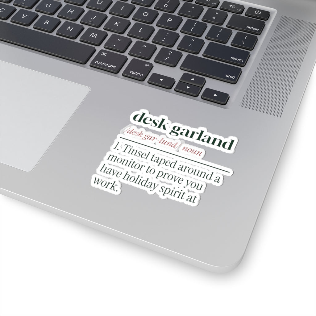 Funny Office Christmas Sticker Desk Garland Dictionary Definition
