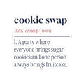 Funny Christmas Baking Sticker Cookie Swap Definition For Bakers