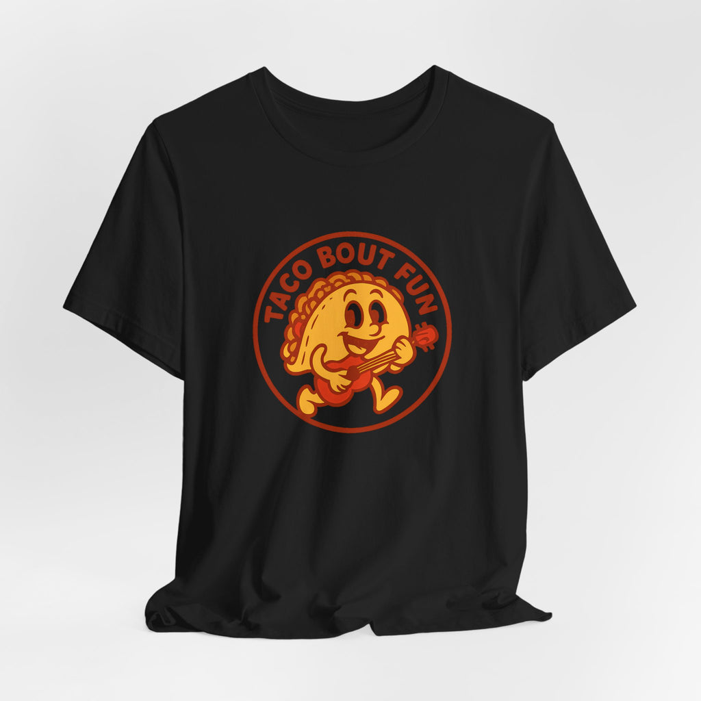 Taco Bout Fun Funny Retro Taco Pun Shirt