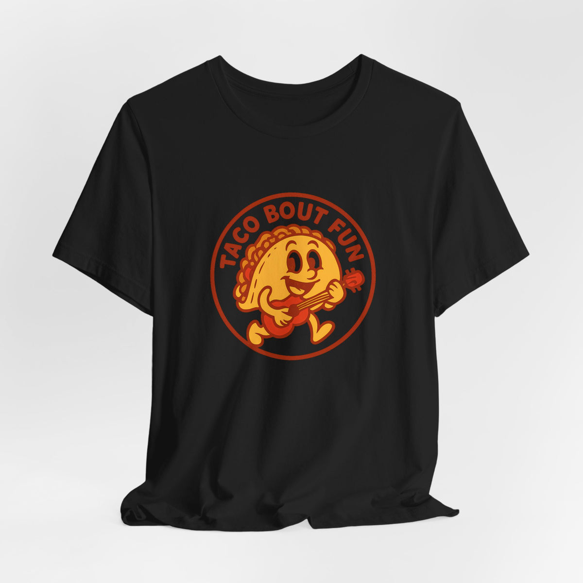 Taco Bout Fun Funny Retro Taco Pun Shirt