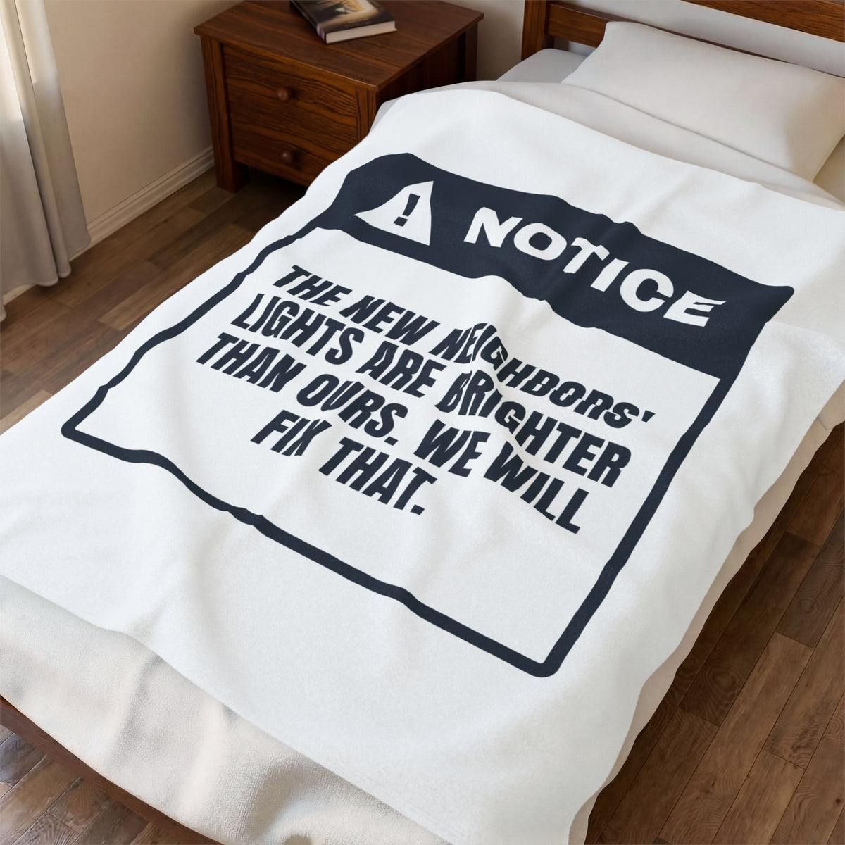 Funny New Home Christmas Throw Blanket The Neighbors' Lights Are Brighter