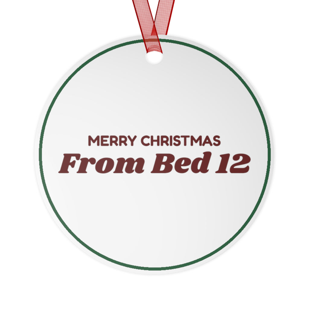 Funny Christmas Nurse Ornament Merry Christmas From Bed 12