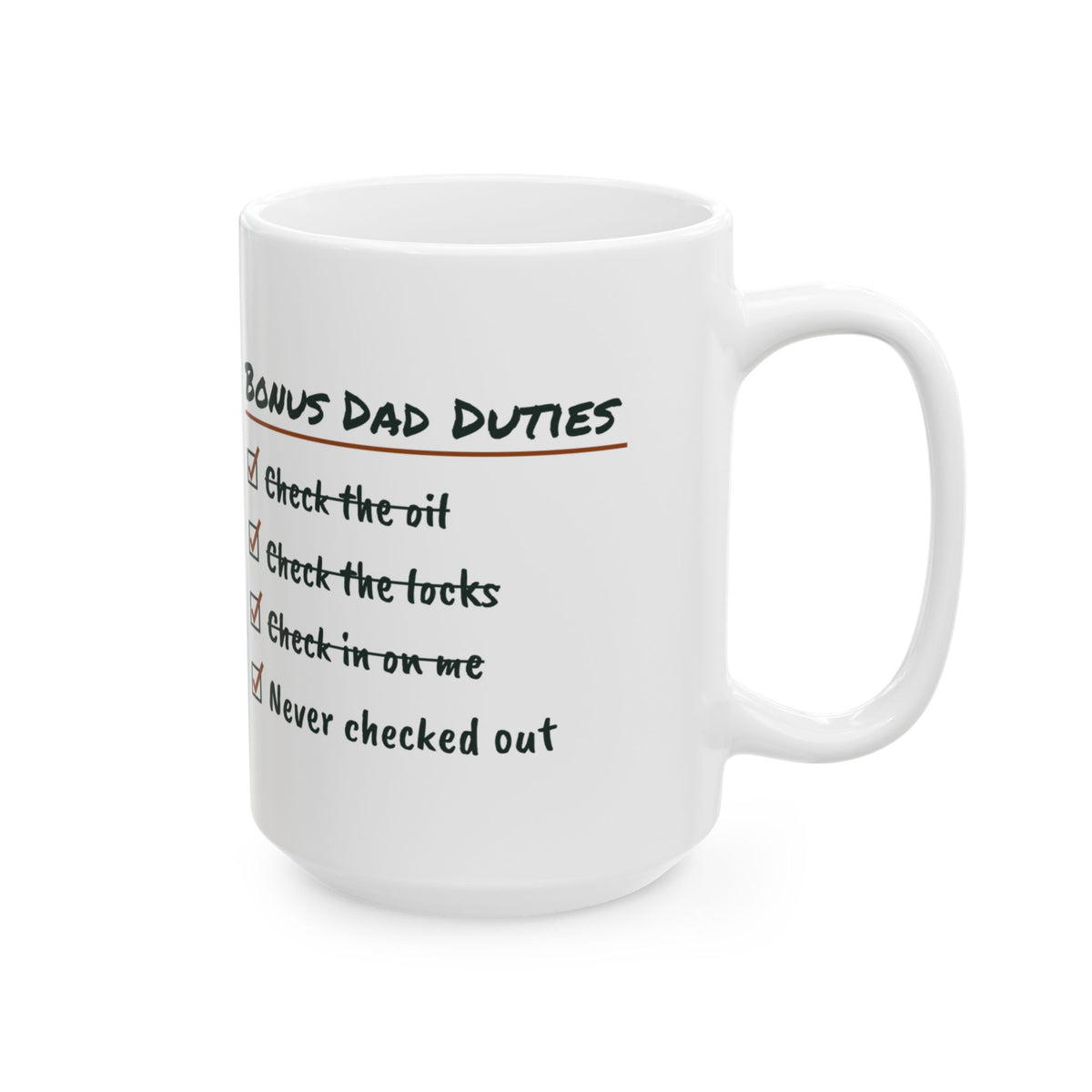 Bonus Dad Duties Coffee Mug Funny Checklist For Stepdads