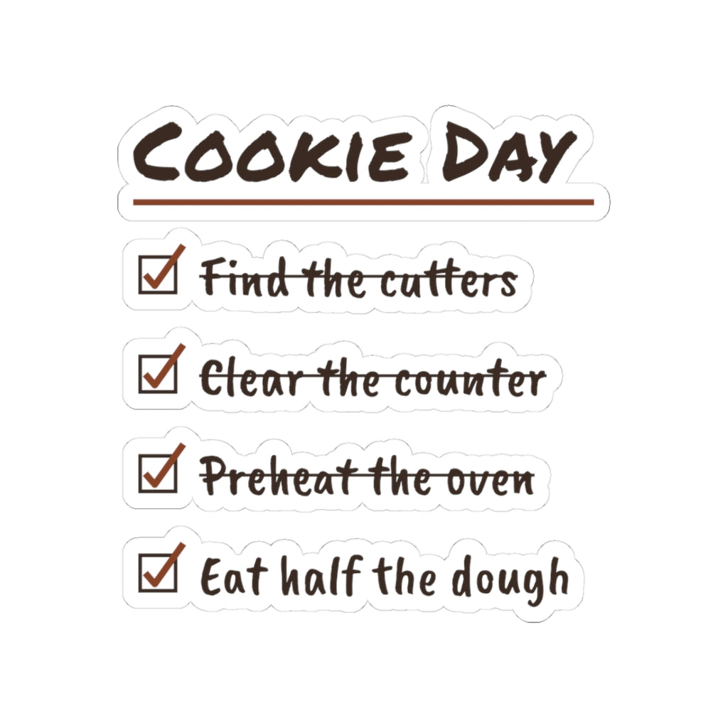 Funny Christmas Baking Sticker Cookie Day Checklist For Bakers