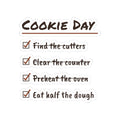 Funny Christmas Baking Sticker Cookie Day Checklist For Bakers