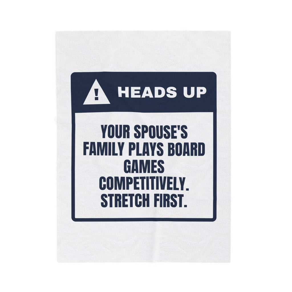 Funny Christmas In Laws Throw Blanket They Play Competitively Warning