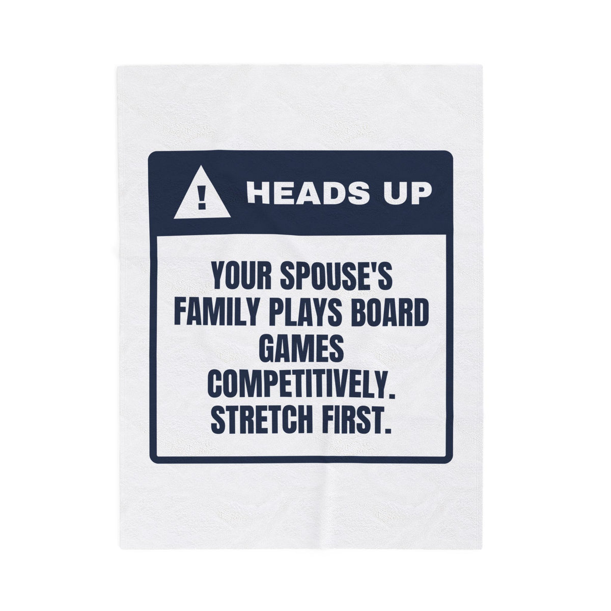 Funny Christmas In Laws Throw Blanket They Play Competitively Warning
