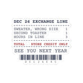 Funny Christmas Sticker Dec 26 Exchange Line Receipt For Shoppers