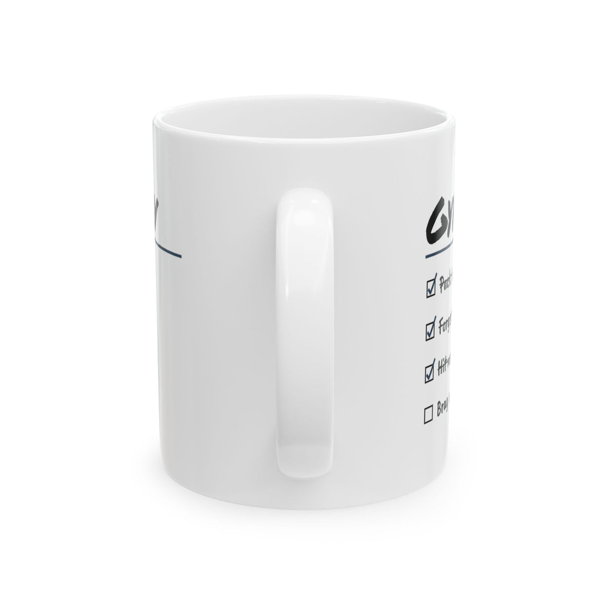 Gym Day Checklist Coffee Mug For Fitness Lovers