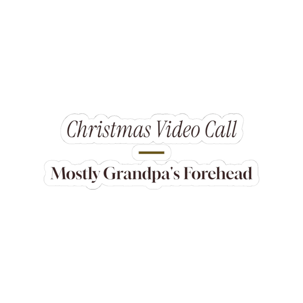 Funny Christmas Grandpa Sticker Video Call Mostly Forehead