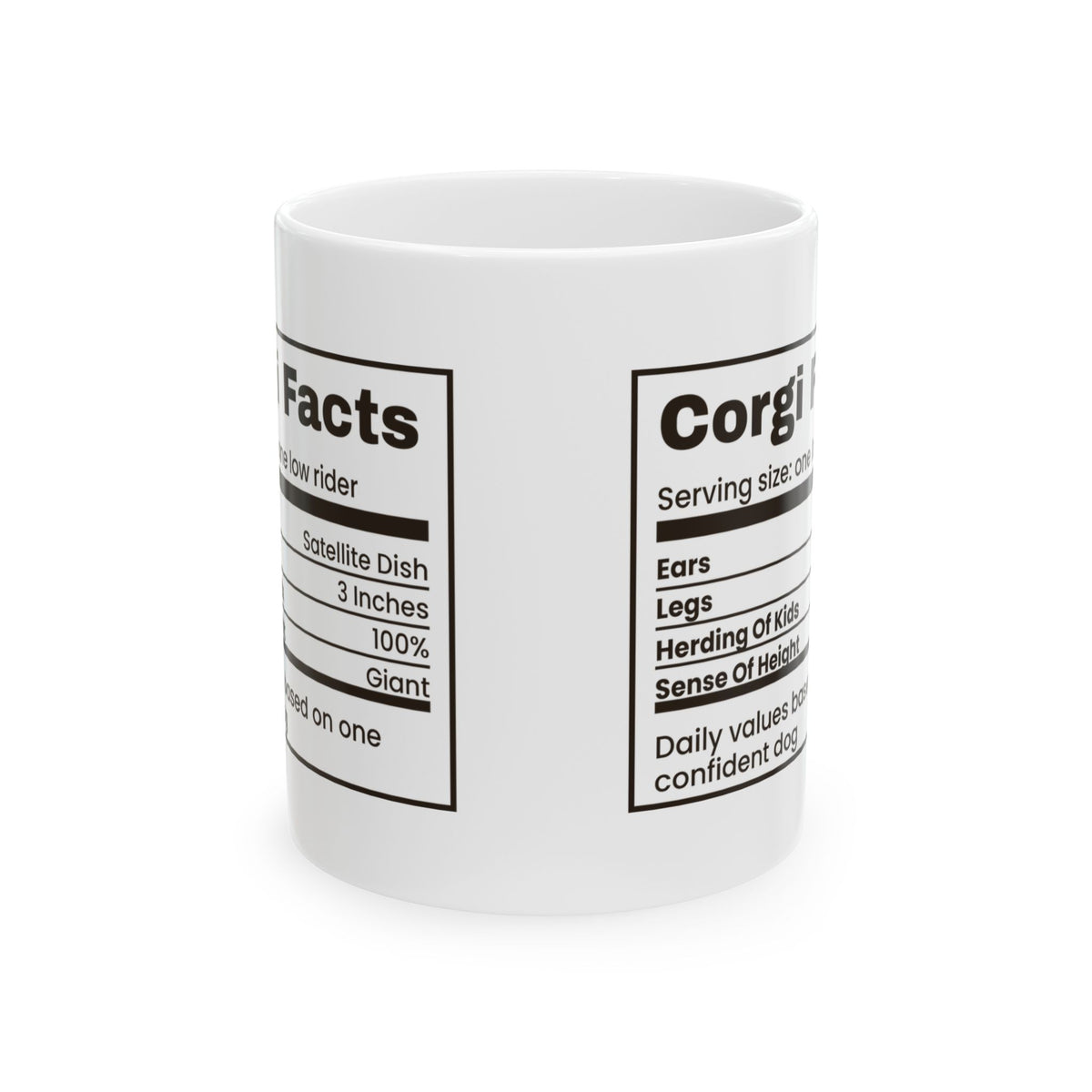 Funny Corgi Mug Corgi Facts Ears Satellite Dish Label For Corgi Owners