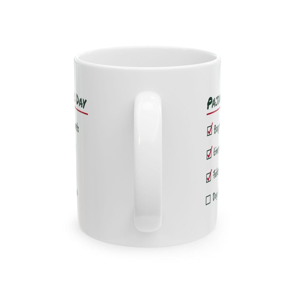 Funny Christmas Family Coffee Mug Matching Pajama Photo Checklist