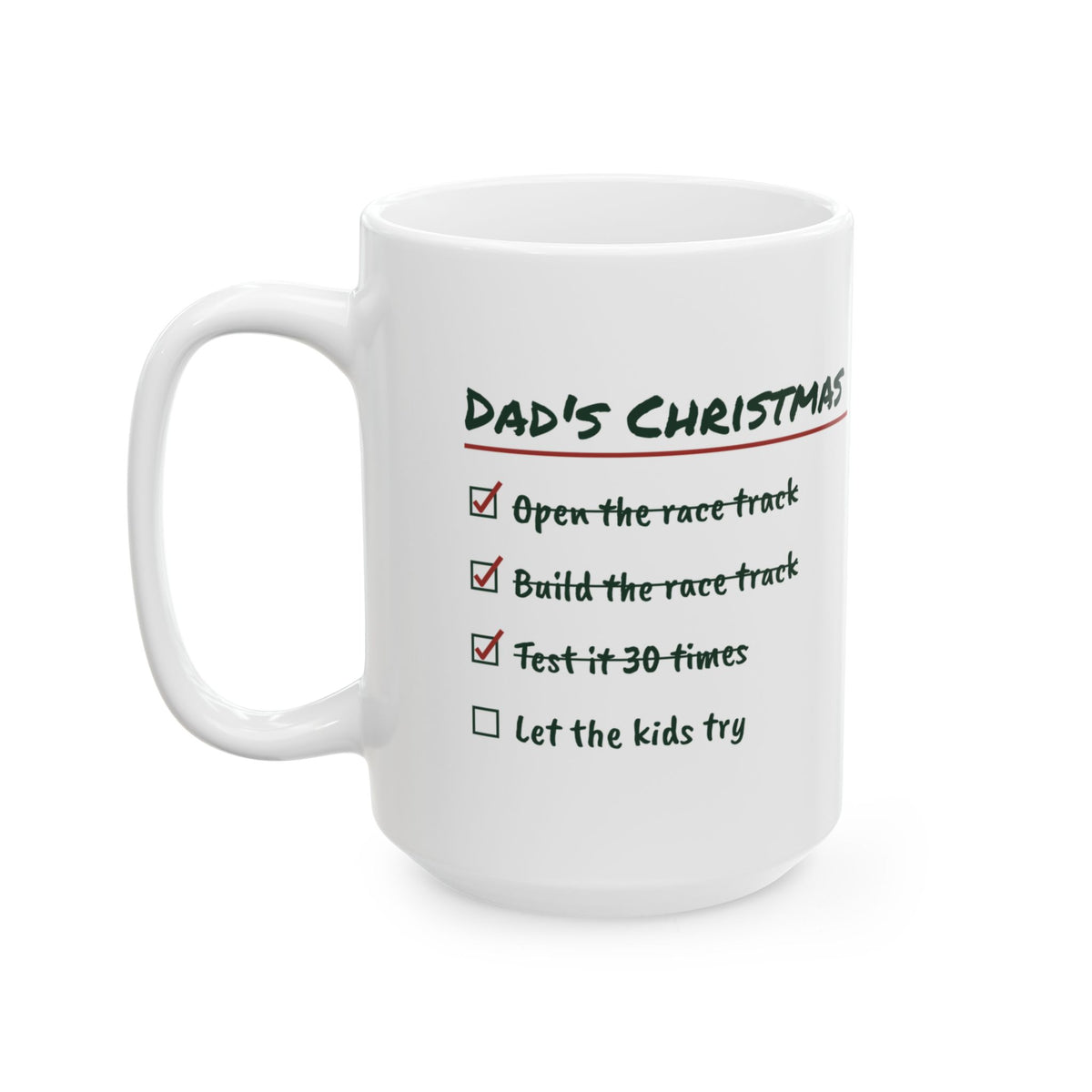 Funny Christmas Coffee Mug Dad's Christmas Let The Kids Try For Dad