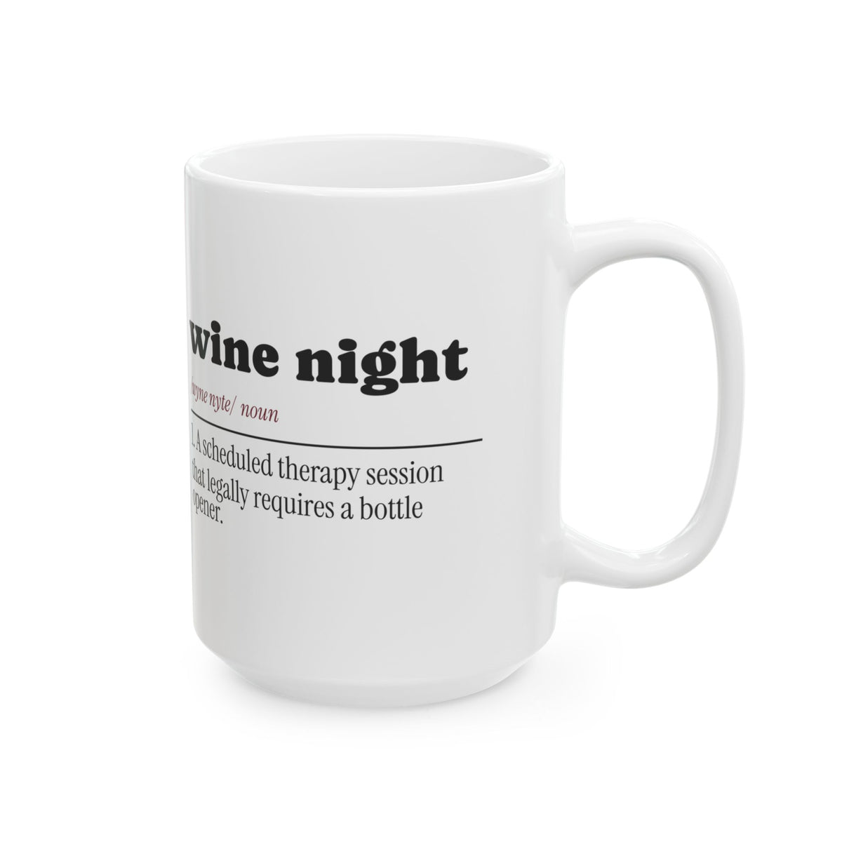 Wine Night Dictionary Coffee Mug Funny For Best Friends