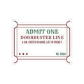 Funny Christmas Shopping Sticker Doorbuster Line 4 AM Coffee In Hand