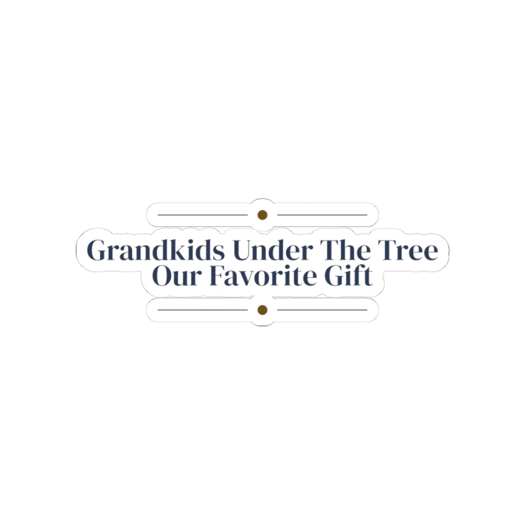 Christmas Grandparents Sticker Grandkids Under The Tree Keepsake