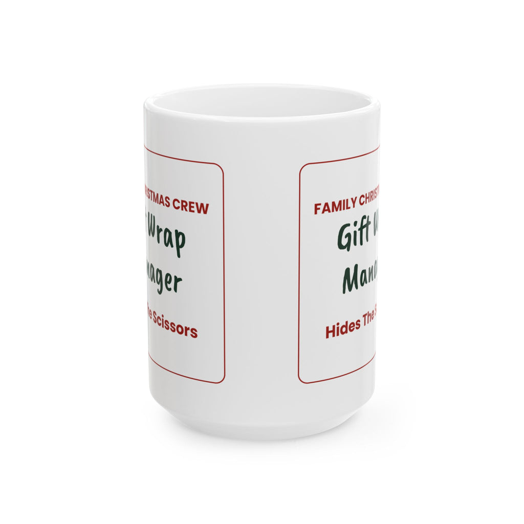 Matching Family Christmas Coffee Mug Gift Wrap Manager Family Crew