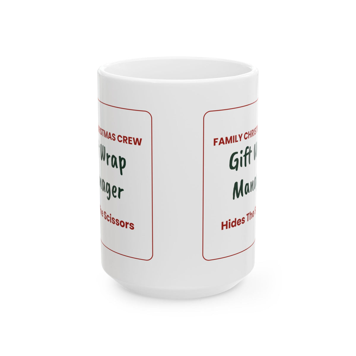 Matching Family Christmas Coffee Mug Gift Wrap Manager Family Crew