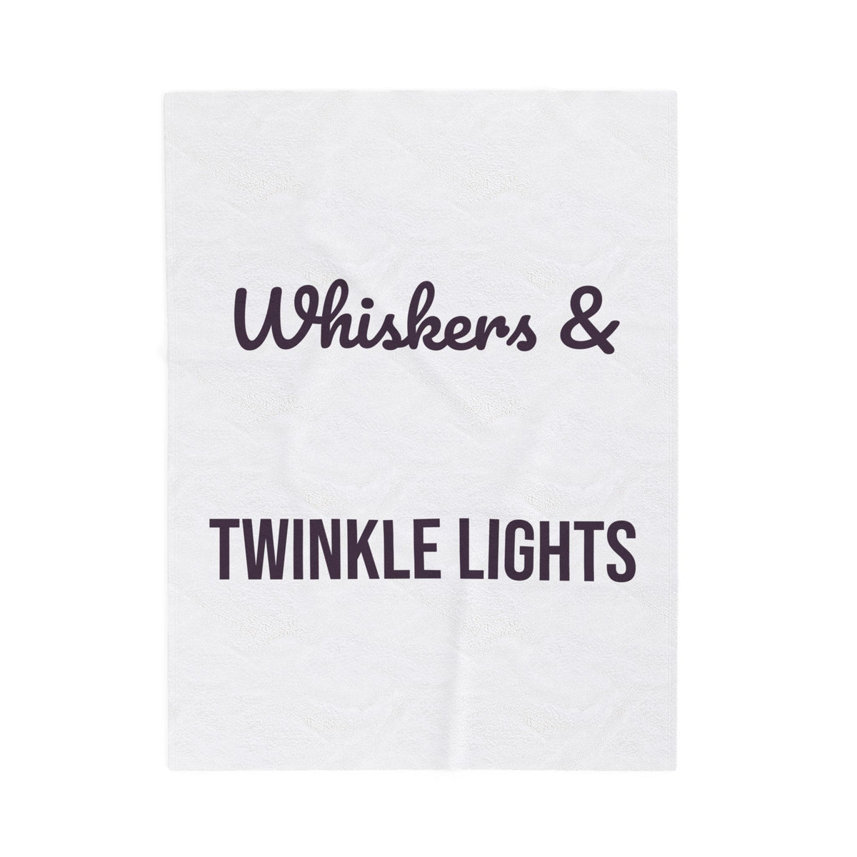 Christmas Cat Throw Blanket Whiskers And Twinkle Lights