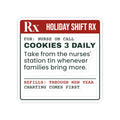 Funny Nurse Christmas Sticker Cookies 3 Daily Prescription