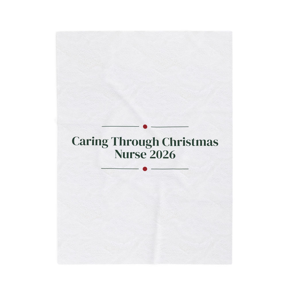 Christmas Nurse Throw Blanket Caring Through Christmas 2026