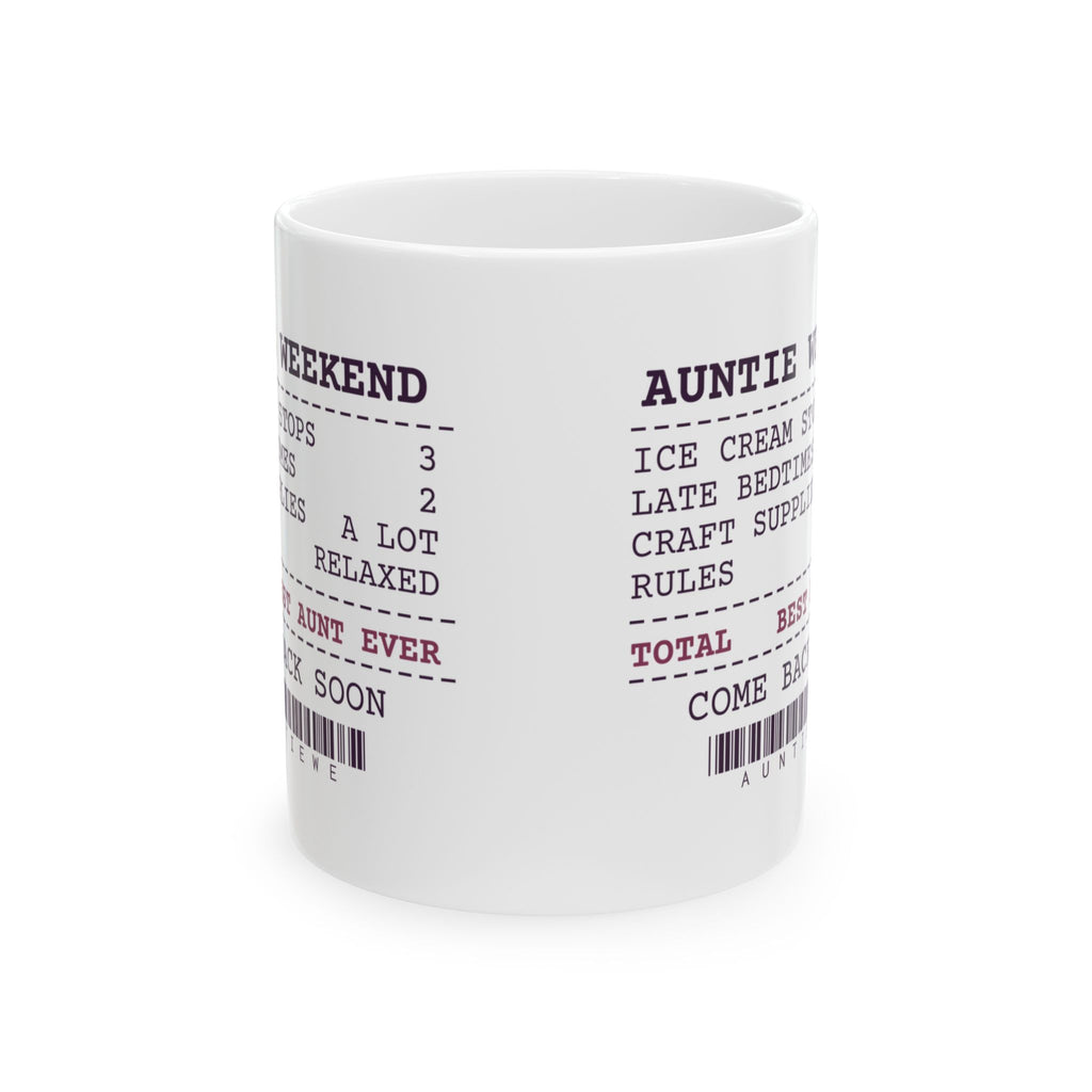 Funny Aunt Coffee Mug Ice Cream Stops 3 Late Bedtimes 2 Receipt
