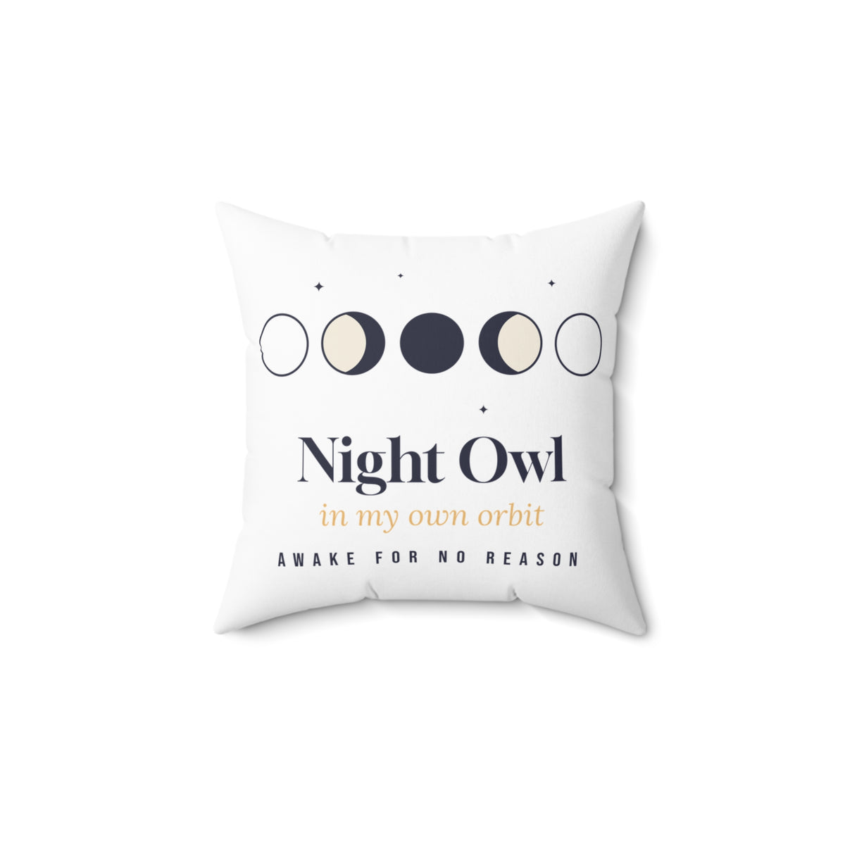 Night Owl Throw Pillow In My Own Orbit Moon Phases