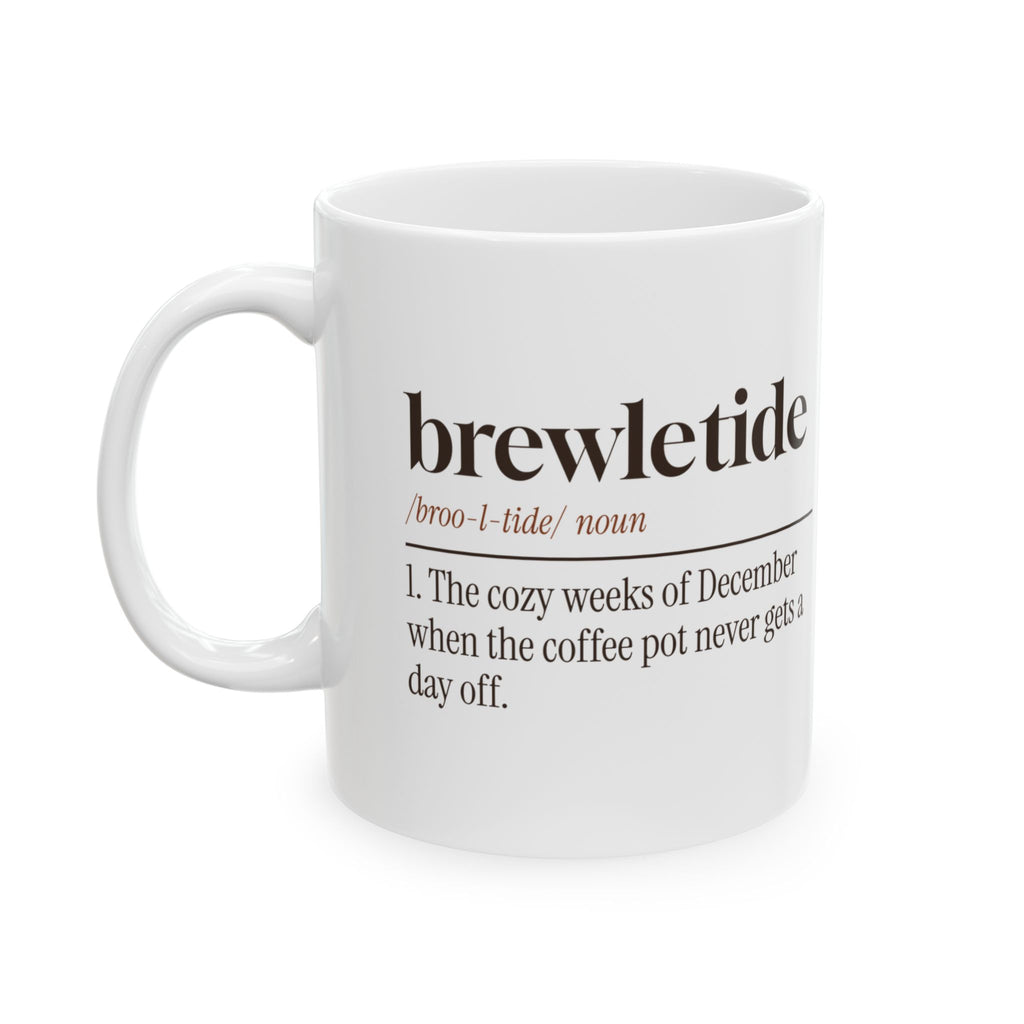 Funny Christmas Coffee Mug Brewletide Definition For Coffee Lovers