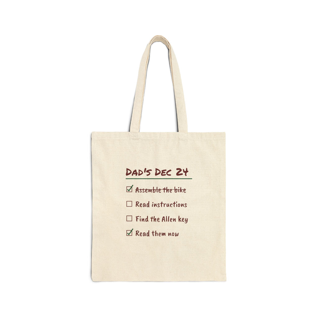 Funny Christmas Dad Tote Bag Read The Instructions Eventually