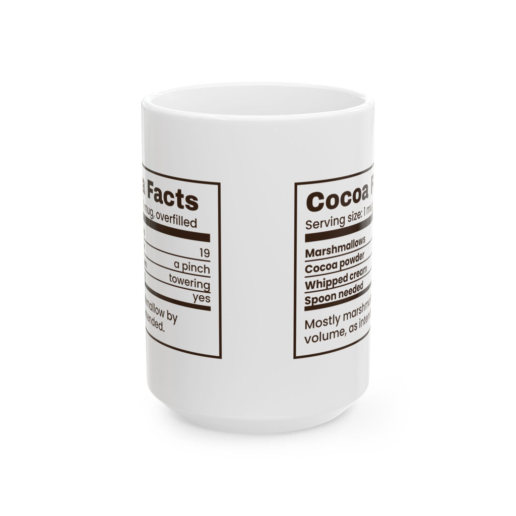Funny Hot Cocoa Christmas Coffee Mug Cocoa Facts Marshmallows 19